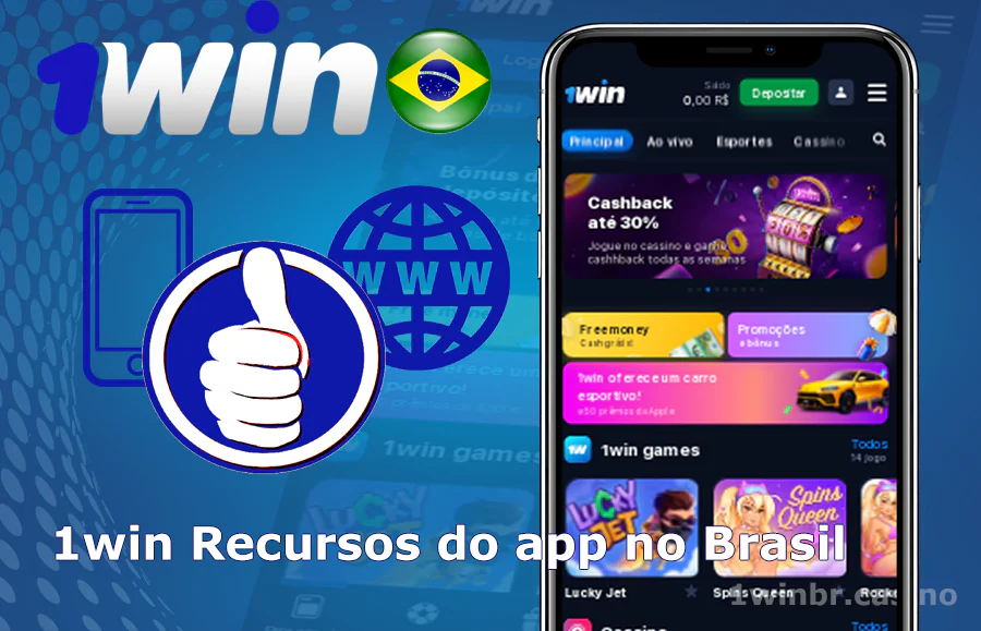 Recursos do app 1win Cassino On-line