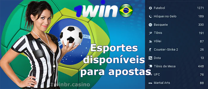 Esportes disponíveis 1win Casino no Brasil para apostas