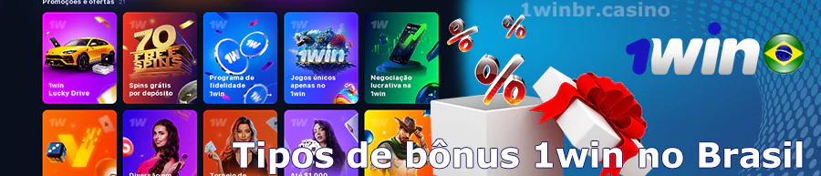 Tipos de bônus 1win Cassino no Brasil