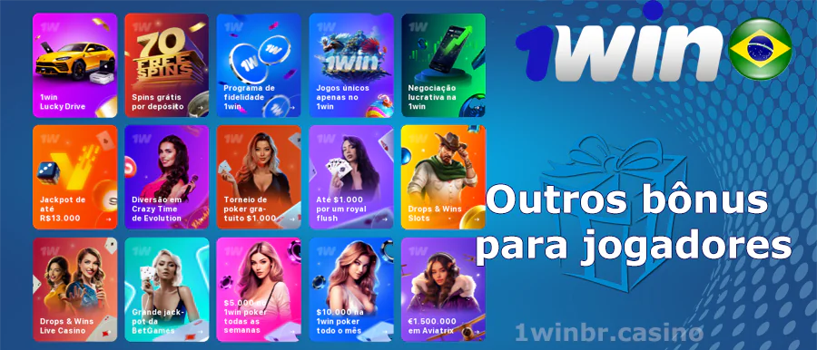 Todos os bônus de cassino do 1Win para brasileiros