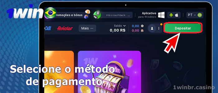 Selecione o método de pagamento 1win Cassino no Brasil