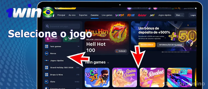 Selecione o jogo 1win Cassino